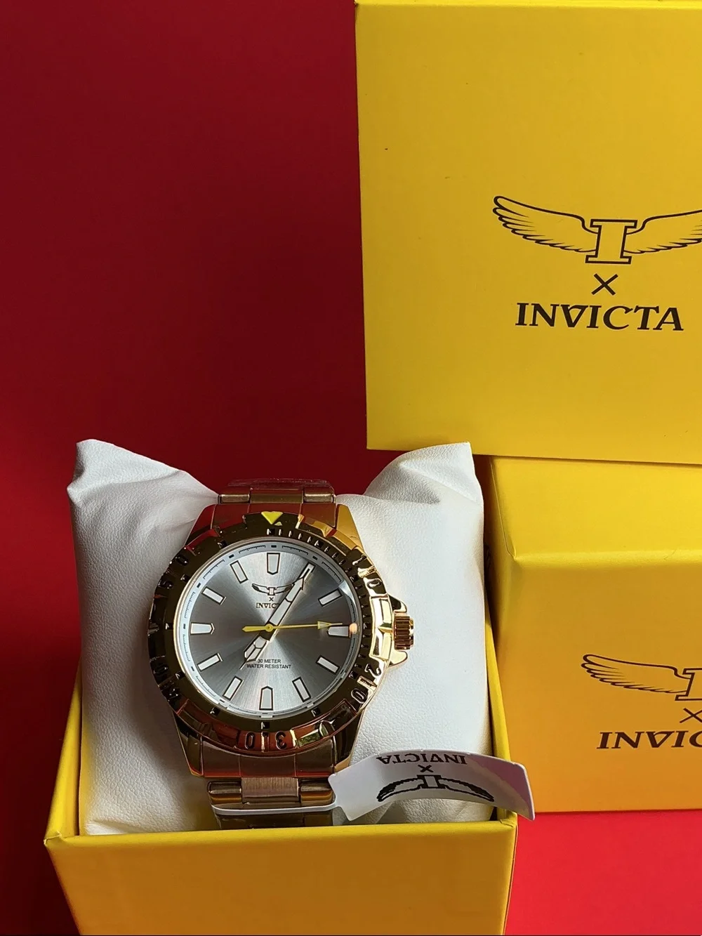 Invicta Gold and Gray Two-Tone Men's Bracelet Watch